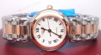 Rose Gold & Steel Case Longines Quartz Ladies Watch